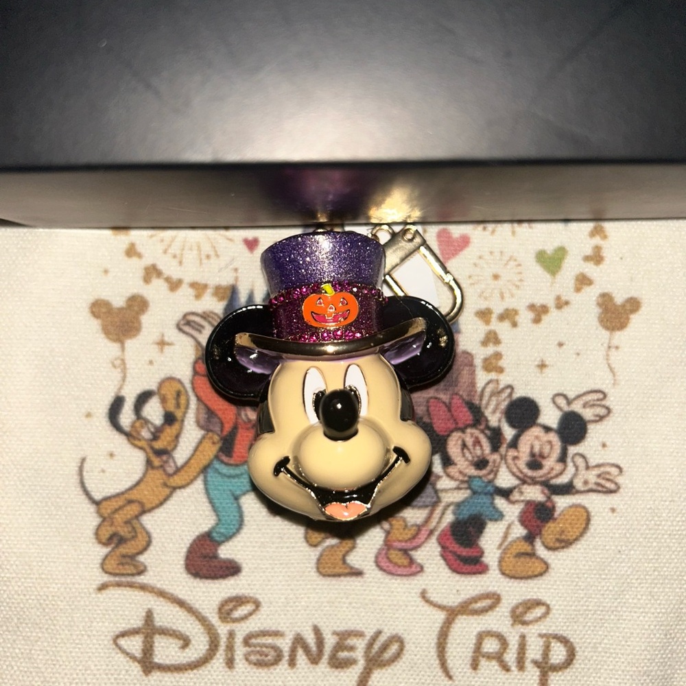 BaubleBar Halloween Mickey Mouse Brooch - Black and Purple